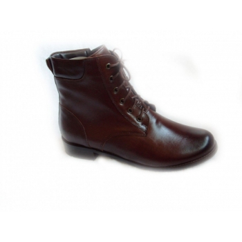 Skórzane botki tęgość G obcas 3 cm